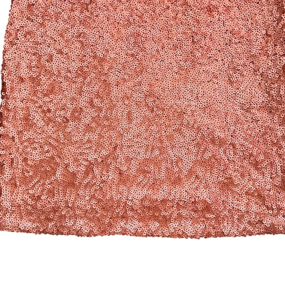 Coral Sequin Mini Dress - Picture 6 of 13